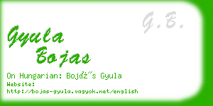 gyula bojas business card